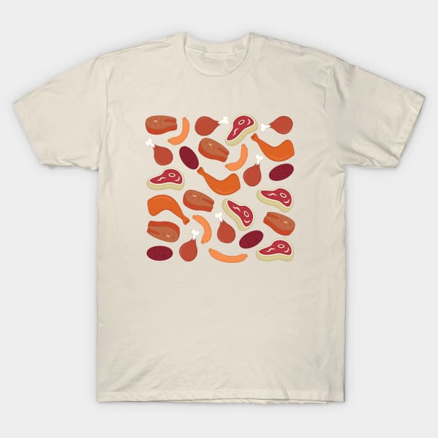 Meat Pattern T-Shirt by Woah_Jonny